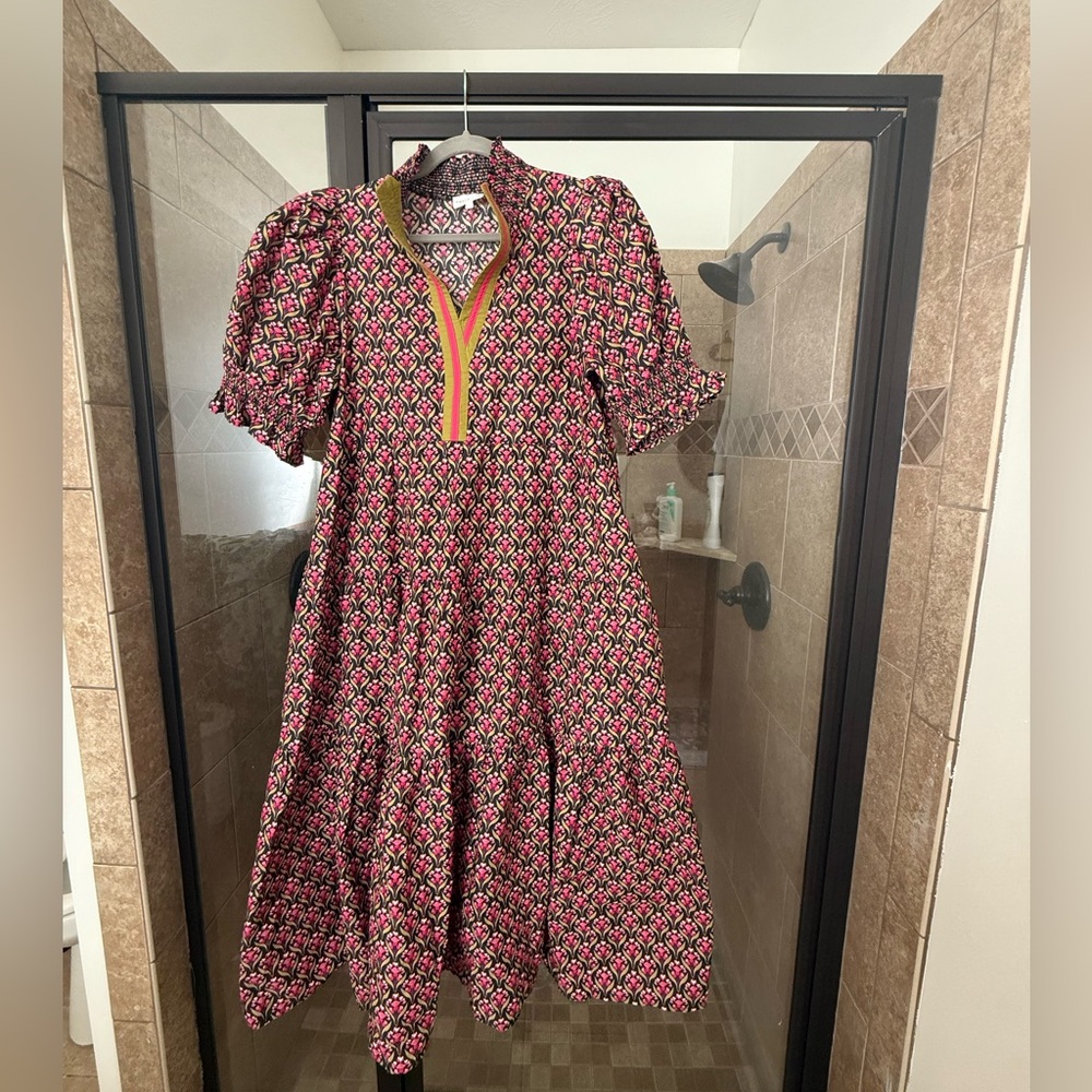 Entro floral Print Midi Dress